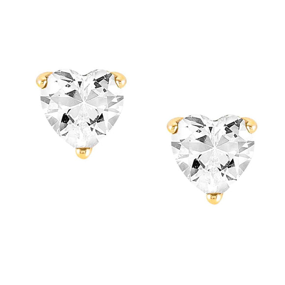 SWEETROCK earrings ed. SPARKLING LOVE in 925 silver CZ Yellow Gold