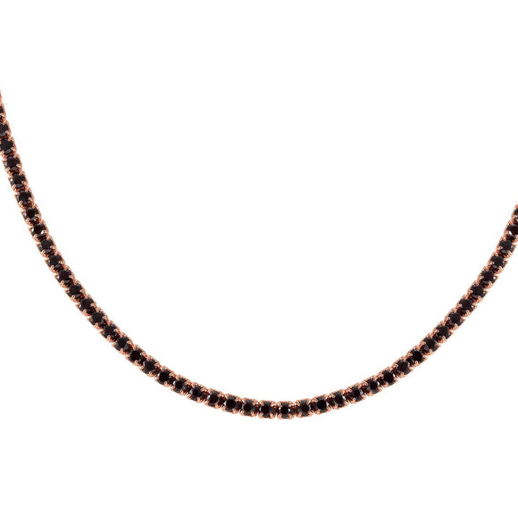 148609/011 CHIC&CHARM necklace,925 silver & CZ,RICH,Rose vergoldet