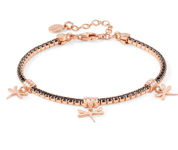 148600/045 CHIC&CHARM bracelet, 925 silver & CZ,Rose Gold Dragonfly