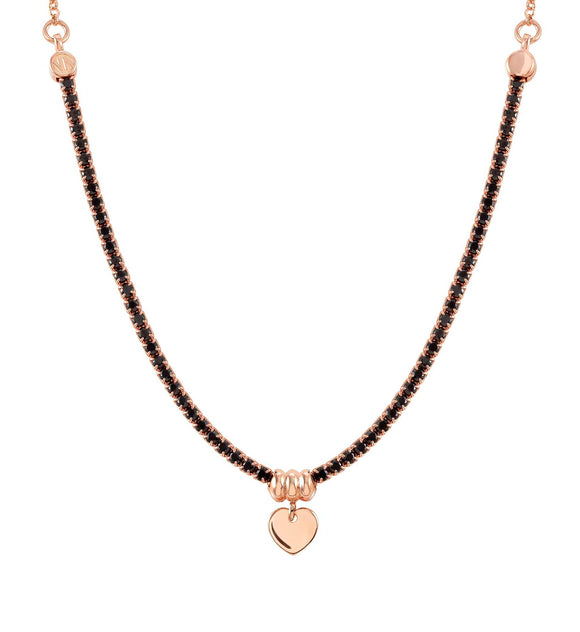 148602/002 CHIC&CHARM necklace,925 silver & CZ,Rose Gold Heart