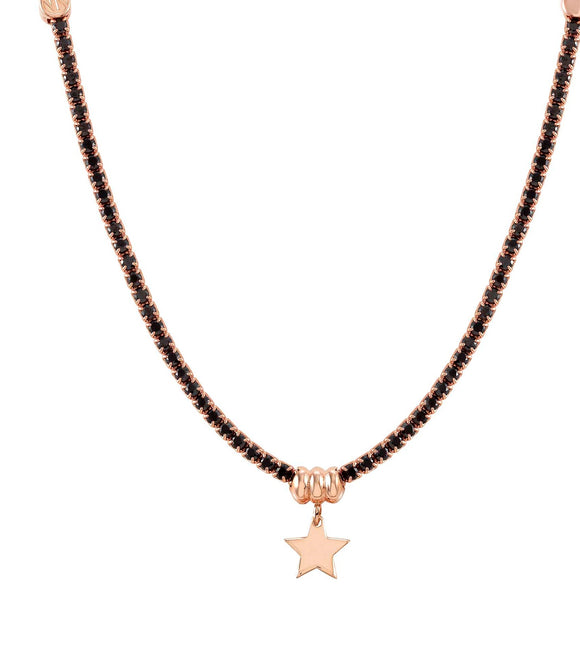 148602/033 CHIC&CHARM necklace,925 silver & CZ,Rose Gold Star