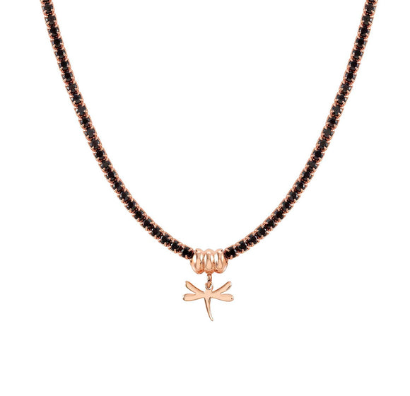 148602/045 CHIC&CHARM necklace,925 silver,CZ,Rose Gold Dragonfly