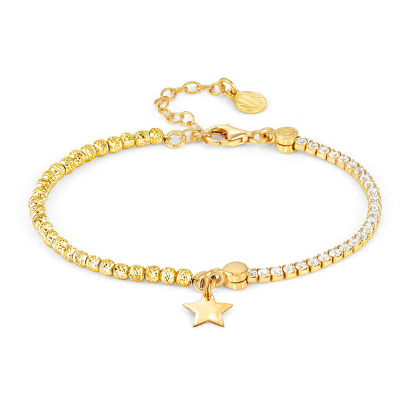 CHIC & CHARM bracelet ed. CELEBRATION 925 silver,CZ, (SYMBOL) Yellow gold Star 148616/091