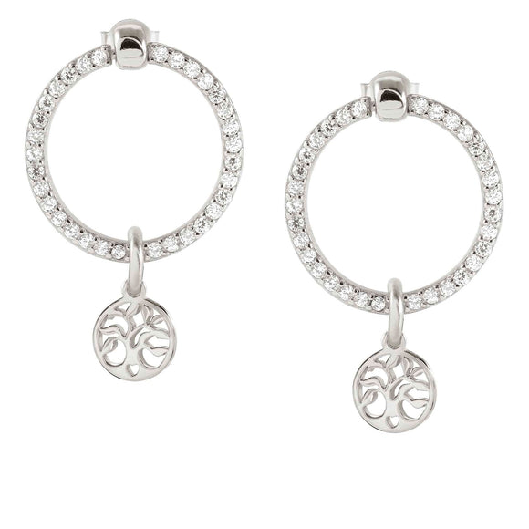 CHIC & CHARM earrings ed. CELEBRATION  925 silver,CZ (SYMBOL) Silver Tree of Life 148618/062
