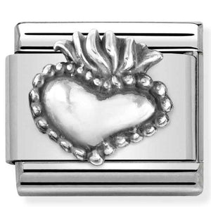 330101/51 Classic OXIDIZED  st.steel,sterling silver Sacred Heart