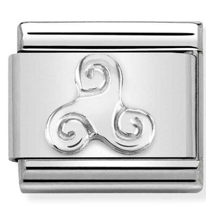330106/05 Classic  st.steel, sterling silver  Celtic Triskell