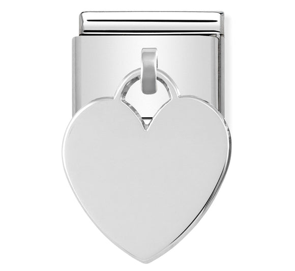 331801/02Classic Silver Charm Plate Heart