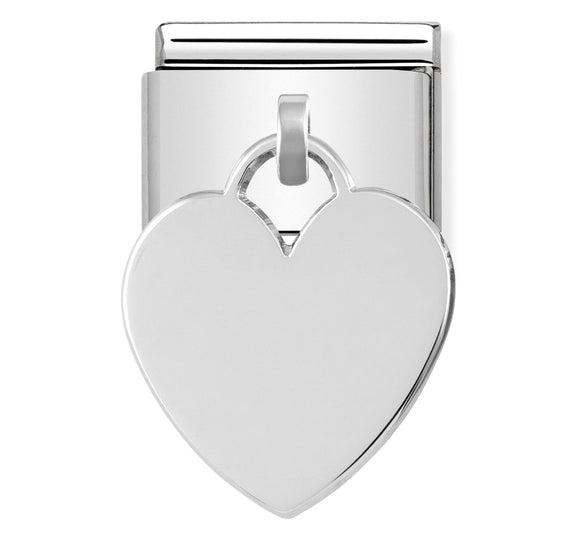 331801/02Classic Silver Charm Plate Heart