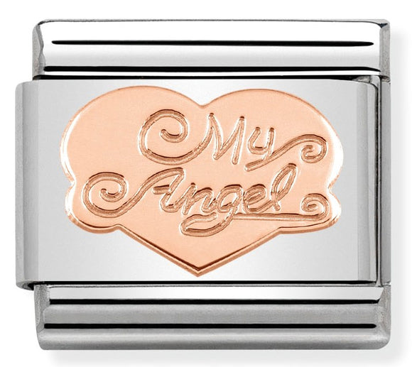 430104/02 Classic S/Steel,Bonded Rose Gold Heart My Angel