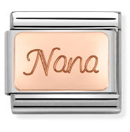 430108/01 Classic Bonded Rose Gold Engraved Plate Nana
