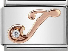 430310/10 Classic 9ct Rose Gold Letter J