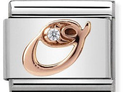 430310/15 Classic 9ct Rose Gold Letter O