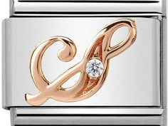 430310/19 Classic 9ct Rose Gold Letter S