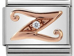 430310/26 Classic 9ct Rose Gold Letter Z