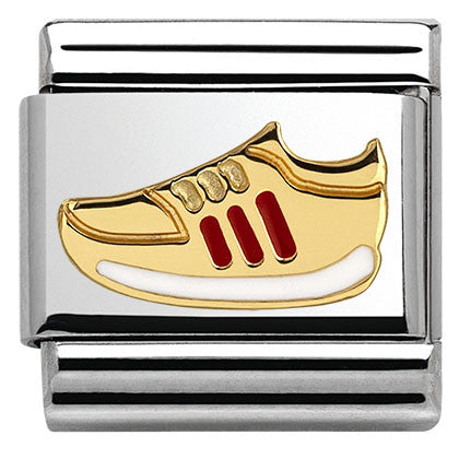 030242/33 Classic bonded yellow Gold Sports Shoe Red