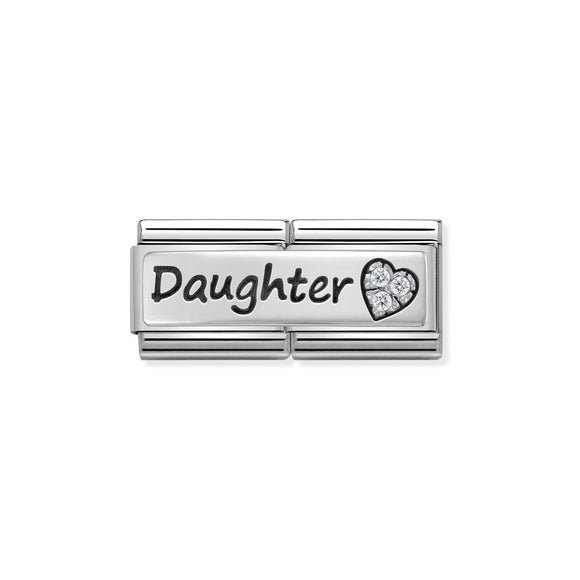 330731/02 Classic Silver, CZ Double. Daughter