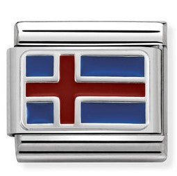 330207/11 Classic Silvershine Flag Iceland