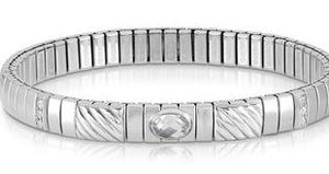 043332/010 XTE Steel Bracelet, Silver & CZ White