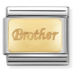030121/35Classic bonded yellow Gold Engraved Sign BROTHER 030121/35