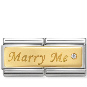 030730/01 Classic Double Bonded Yellow Gold Engraved Marry Me