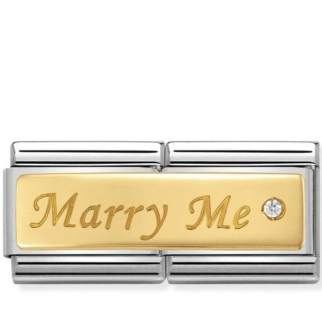 030730/01 Classic Double Bonded Yellow Gold Engraved Marry Me