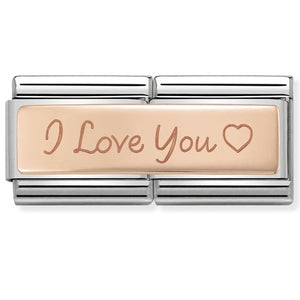 430710/04Classic 9ct Rose Gold Double Engraved  I LOVE YOU