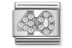 330304/22 CLASSIC SILVER CZ NUMBER 40