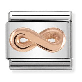 430106/03 Classic Bonded Rose gold Relief Infinity