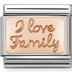 430101/41 Classic Bonded Rose Gold  I Love Family