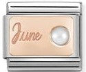 430508/06 Classic S. Steel & 9ct Rose gold June WHITE PEARL