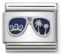 330202/48 Classic,S/steel,enamel,silver Blue Miami Sunglasses (America)