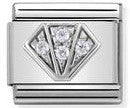 330304/32 Classic S/steel,CZ, & silver Diamond & White CZ