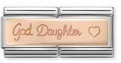 430710/06 Classic 9ct Rose gold double engraved God Daughter