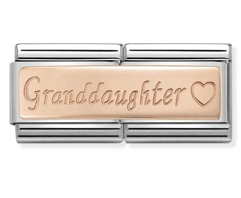 430710/09 Classic DBL ENGRAVED S/Steel,9kRose gold Granddaughter