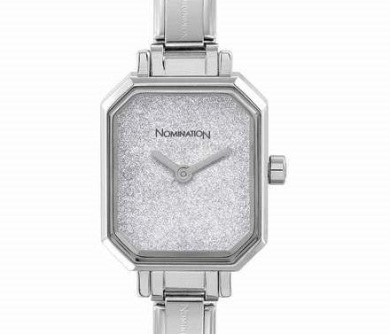 076030/023 PARIS watch. s?steel strap RECTANGULAR Glitter Silver