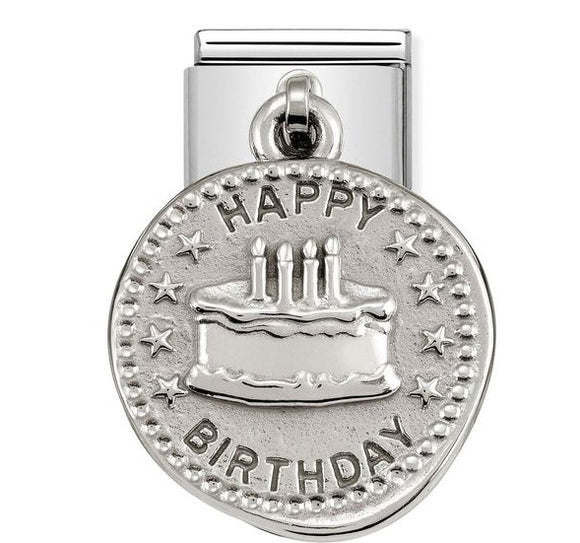 331804/06 Classic CHARMS WISHES steel & silver 925 HAPPY BIRTHDAY