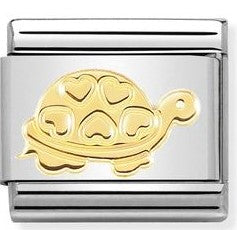 030162/51 Classic SYMBOLS, steel & bonded yellow gold Turtle & hearts