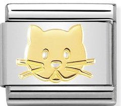 030162/53 Classic SYMBOLS, steel & bonded yellow gold Cat Face