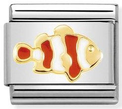 030272/40 Classic SYMBOLS steel,enamel & yellow gold Clown Fish