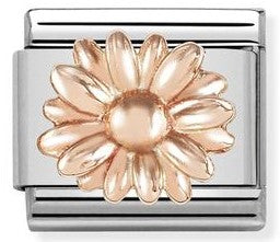 430106/08 Classic RELIEF  S/steel & Bonded Rose Gold Daisy