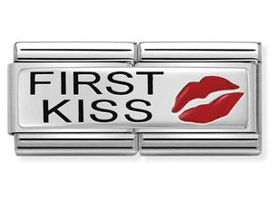 330721/03 DBL Classic steel, enamel, silver 925 First Kiss