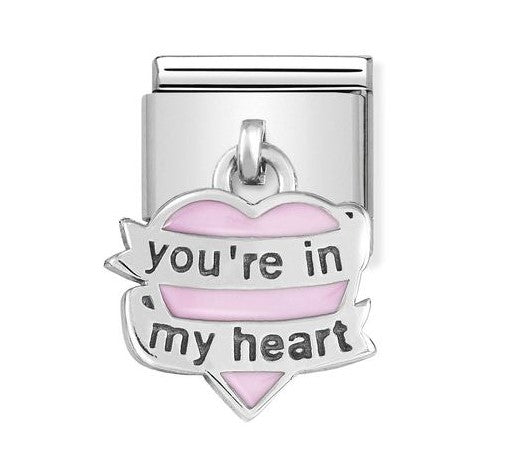 331805/06 Classic CHARMS steel,925 silver  enamel You're in my heart