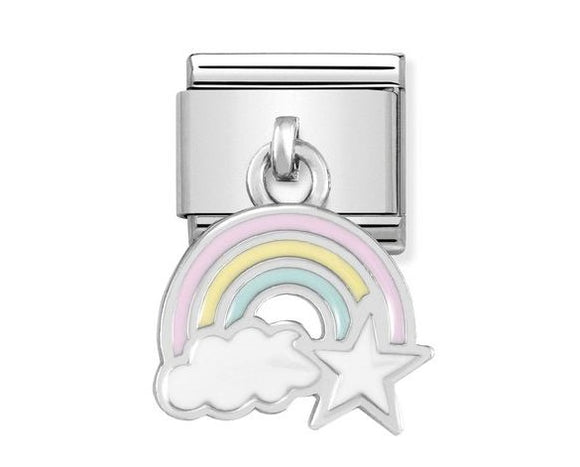 331805/17 Classic CHARMS steel,925 silver & enamel Rainbow