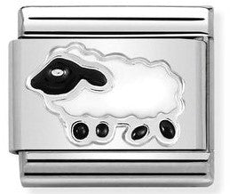 330204/20 Classic  S/Steel, enamel & sterling silver Sheep