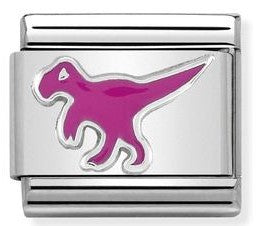 330204/21 Classic  S/steel,enamel & Sterling Silver Dinosaur
