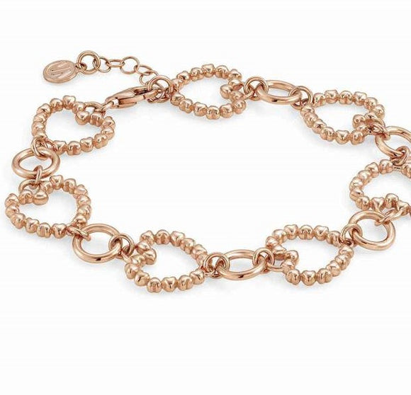 ROCK IN LOVE SILVER,bracelet,silver HEARTS Rose Gold Plate 147512/011DLV