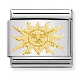 030161/09 Classic SYMBOL,S/Steel,bonded yellow gold Sun