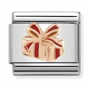 430203/03 Classic RELIEF,S/steel, enamel, Bonded Rose Gold ,Present with Red Enamel (gift box)