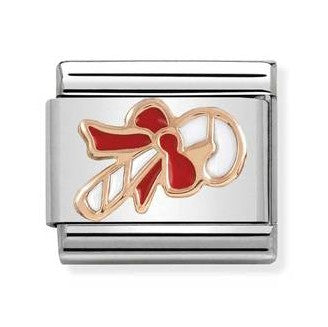 430203/04 Classic RELIEF,S/steel, enamel, Bonded Rose Gold,Candy Cane