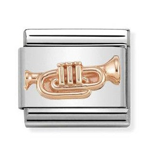 430106/10 Classic RELIEF SYMBOL,S/Steel,Bonded Rose Gold,Trumpet